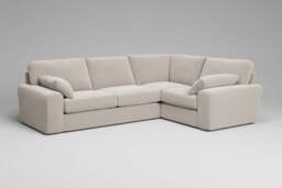 7th Heaven Maxi - Small Corner Sofa, Plush Chenille / Chalk - thumbnail 3