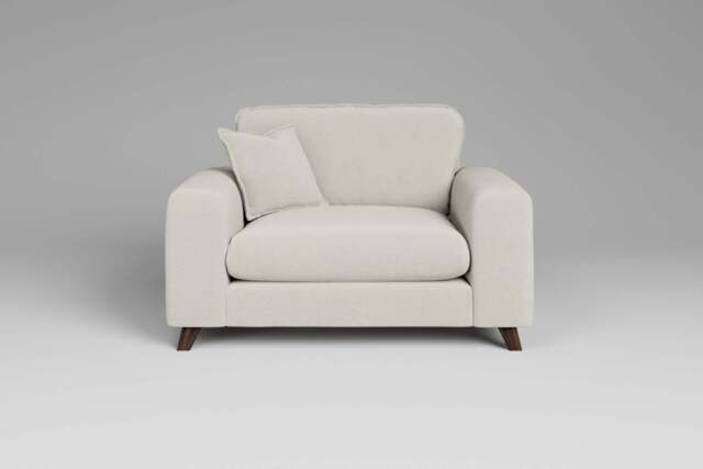 Serenity - Loveseat, Luxe Woven Velvet / Snow - image 1