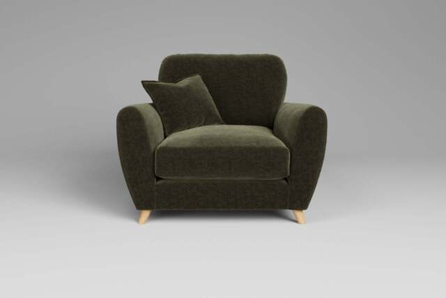 Cloud Nine - Chair, Plush Chenille / Woodland Green