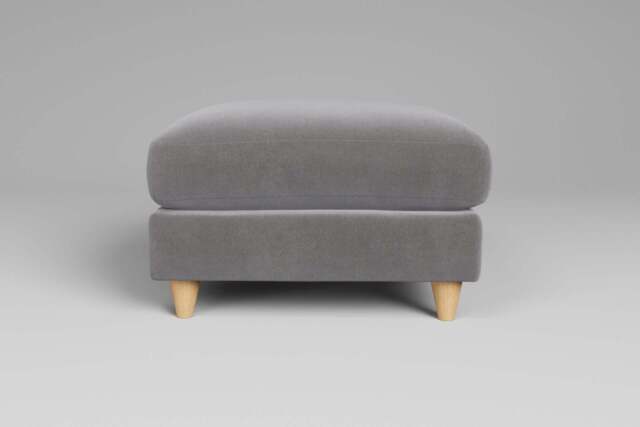 7th Heaven Midi - Footstool (Medium), Brushed Wool Feel / Pewter - image 1