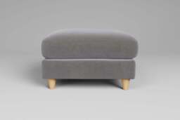 7th Heaven Midi - Footstool (Medium), Brushed Wool Feel / Pewter