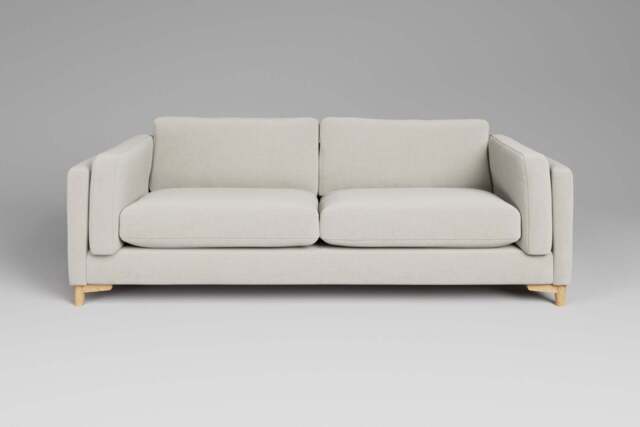 Fusion - 4 Seater Sofa, Luxe Woven Velvet / Snow - image 1