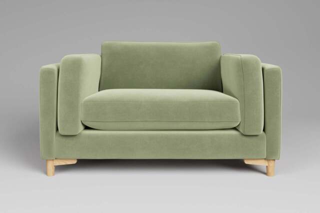 Fusion - Loveseat, Brushed Wool Feel / Sage - image 1