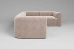 Aura - 4 Piece - Rearrangeable Modular Sofa, Cotton Blend / Bisque - thumbnail 2