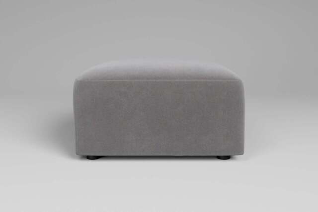 Aura - Footstool - Rearrangeable Modular Sofa, Brushed Wool Feel / Pewter - image 1