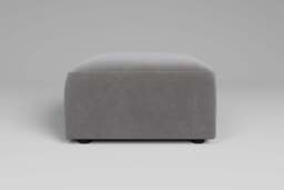 Aura - Footstool - Rearrangeable Modular Sofa, Brushed Wool Feel / Pewter - thumbnail 2