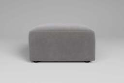 Aura - Footstool - Rearrangeable Modular Sofa, Brushed Wool Feel / Pewter