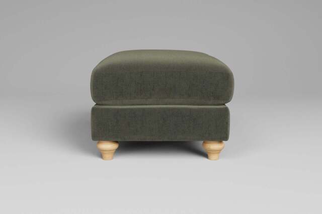 Serenity - Footstool (Small), Luxe Woven Velvet / Pine - image 1