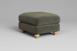 Serenity - Footstool (Small), Luxe Woven Velvet / Pine - thumbnail 2