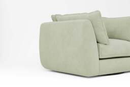Utopia - Loveseat - Rearrangeable Modular Sofa, Brushed Wool Feel / Sage / Tailored Trim - thumbnail 3