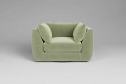 Utopia - Loveseat - Rearrangeable Modular Sofa, Brushed Wool Feel / Sage / Tailored Trim - thumbnail 5