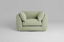 Utopia - Loveseat - Rearrangeable Modular Sofa, Brushed Wool Feel / Sage / Tailored Trim - thumbnail 2