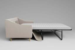 hush - 3 Seater Sofa Bed, Plush Chenille / Chalk - thumbnail 3