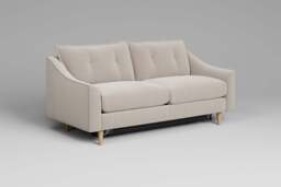 hush - 3 Seater Sofa Bed, Plush Chenille / Chalk - thumbnail 2