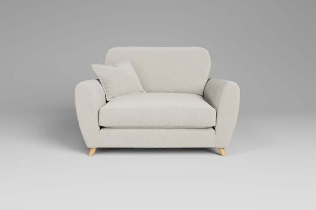 Cloud Nine - Loveseat, Luxe Woven Velvet / Snow - image 1