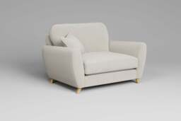 Cloud Nine - Loveseat, Luxe Woven Velvet / Snow - thumbnail 2