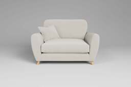 Cloud Nine - Loveseat, Luxe Woven Velvet / Snow - thumbnail 1