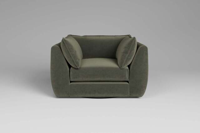 Utopia - Loveseat - Rearrangeable Modular Sofa, Luxe Woven Velvet / Pine / Casual Trim - image 1