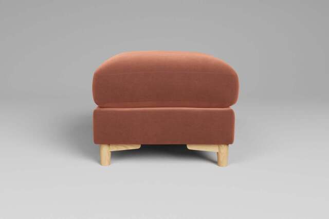 Fusion - Footstool (Small), Soft Touch Velvet / Cinnamon - image 1