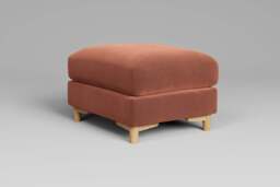 Fusion - Footstool (Small), Soft Touch Velvet / Cinnamon - thumbnail 2