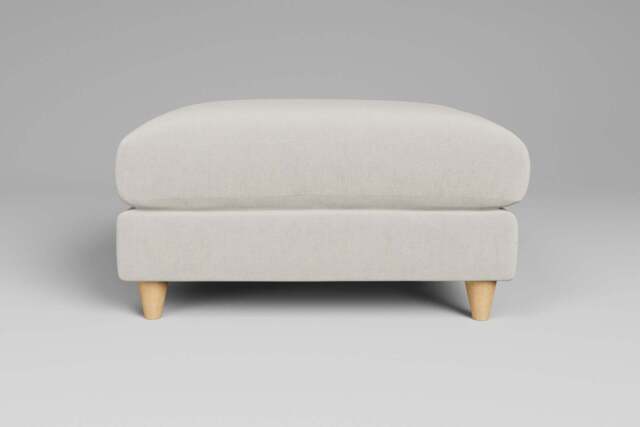 7th Heaven Midi - Footstool (Large), Luxe Woven Velvet / Snow - image 1