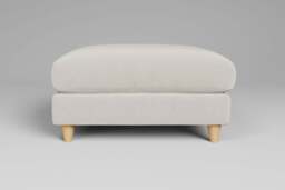 7th Heaven Midi - Footstool (Large), Luxe Woven Velvet / Snow