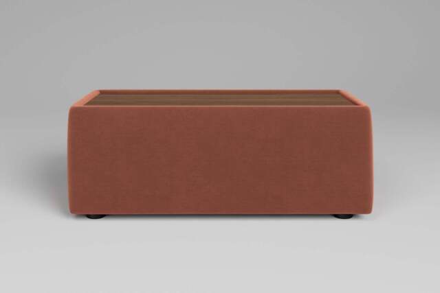 Utopia - Side Table - Rearrangeable Modular Sofa, Walnut / Soft Touch Velvet / Cinnamon - image 1