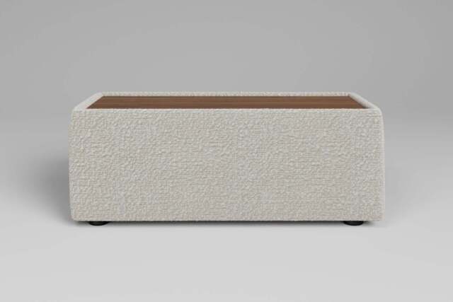 Utopia - Side Table - Rearrangeable Modular Sofa, Walnut / Boucle / Ivory - image 1