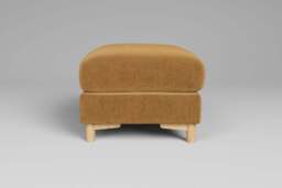 Fusion - Footstool (Small), Luxe Woven Velvet / Old Gold