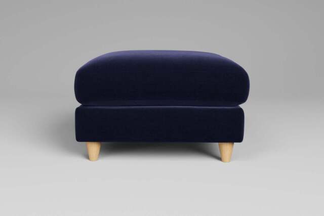 7th Heaven Midi - Footstool (Medium), Soft Touch Velvet / Midnight Blue