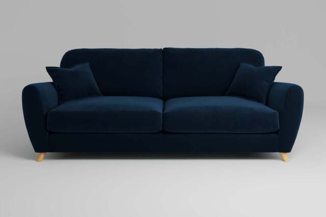 Cloud Nine - 4 Seater Sofa, Soft Touch Velvet / Royal Blue