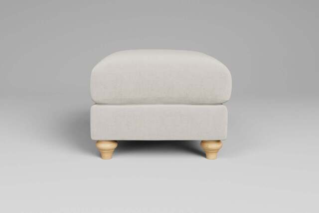 Daydream - Footstool (Small), Luxe Woven Velvet / Snow - image 1