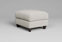 Daydream - Footstool (Small), Luxe Woven Velvet / Snow - thumbnail 4