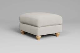 Daydream - Footstool (Small), Luxe Woven Velvet / Snow - thumbnail 2