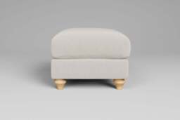 Daydream - Footstool (Small), Luxe Woven Velvet / Snow - thumbnail 1