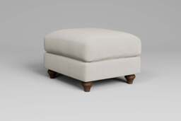 Daydream - Footstool (Small), Luxe Woven Velvet / Snow - thumbnail 3