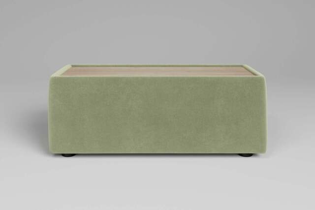 Aura - Side Table - Rearrangeable Modular Sofa, Oak / Brushed Wool Feel / Sage - image 1