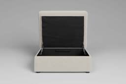 Large Storage Stool, Luxe Woven Velvet / Snow - thumbnail 2