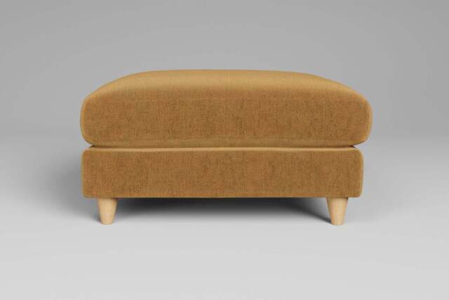 Cloud Nine - Footstool (Large), Luxe Woven Velvet / Old Gold