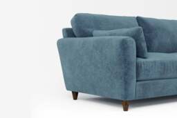 7th Heaven Midi - Large Corner Sofa, Soft Woven Chenille / Fjord - thumbnail 3