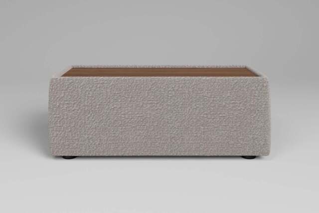 Utopia - Side Table - Rearrangeable Modular Sofa, Walnut / Soft Touch Velvet / Soft Mink - image 1