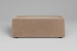Utopia - Side Table - Rearrangeable Modular Sofa, Walnut / Soft Touch Velvet / Soft Mink - thumbnail 2