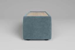 Utopia - Side Table - Rearrangeable Modular Sofa, Oak / Cotton Blend / Topaz - thumbnail 2