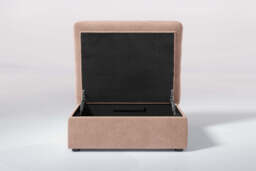 7th Heaven Midi - Large Storage Stool, Cotton Blend / Chai - thumbnail 2