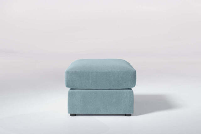 Muse - Small Storage Stool, Cotton Blend / Topaz - image 1