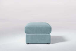 Muse - Small Storage Stool, Cotton Blend / Topaz - thumbnail 1