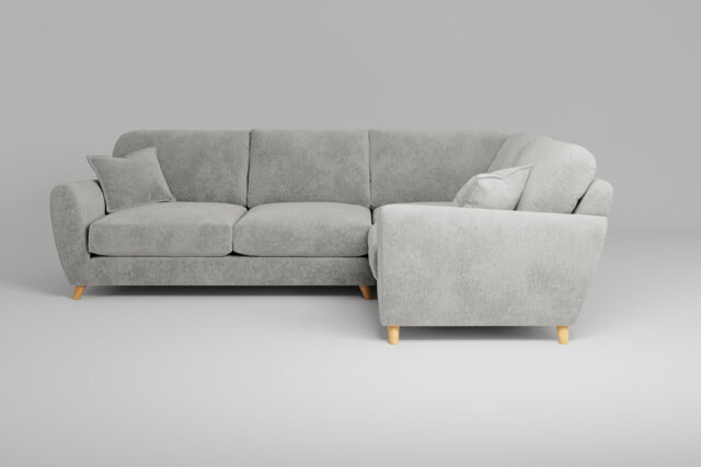 Grey Small Corner Sofa - zofa Cloud Nine Small Corner Pure