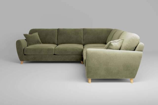 Cloud Nine - Large Corner Sofa, Cotton Blend / Jade - image 1