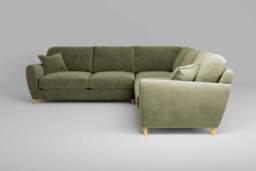 Cloud Nine - Large Corner Sofa, Cotton Blend / Jade