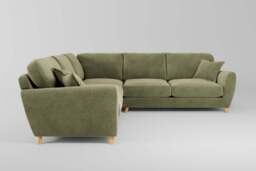 Cloud Nine - Large Corner Sofa, Cotton Blend / Jade - thumbnail 2
